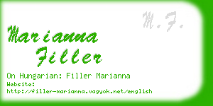 marianna filler business card